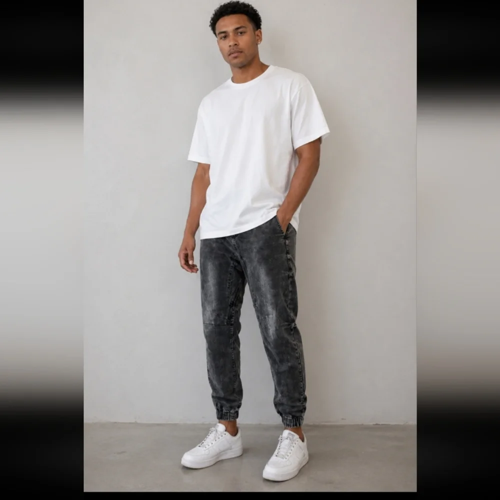 EST 19 black jean jogger with pockets 32